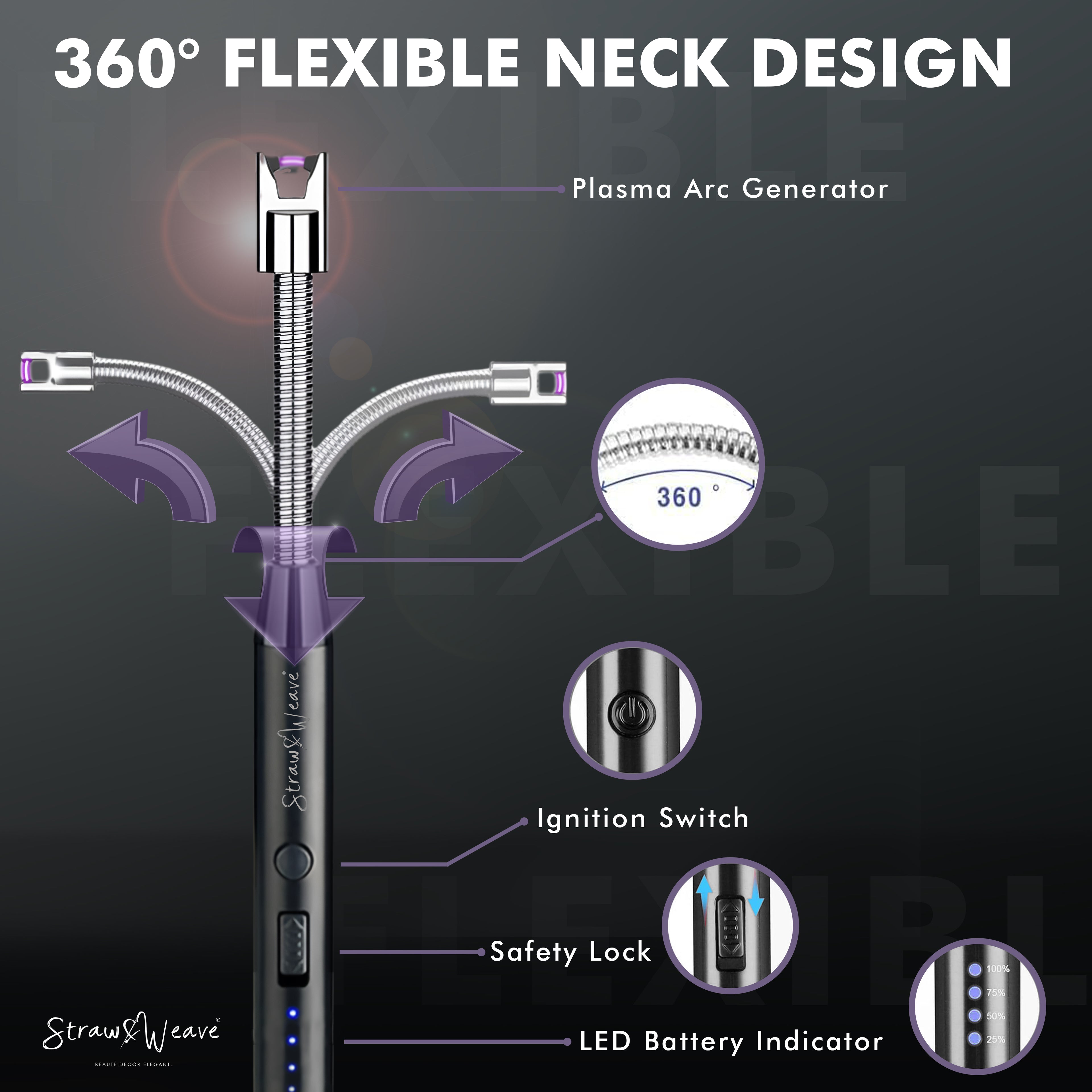 Diwali Gas Lighter for Kitchen, Electric Plasma Lighter for Gas Stove Metal Body with Big Battery | 1 Year Warranty, C-Type USB, Deepawali Lighters, Multi-Color