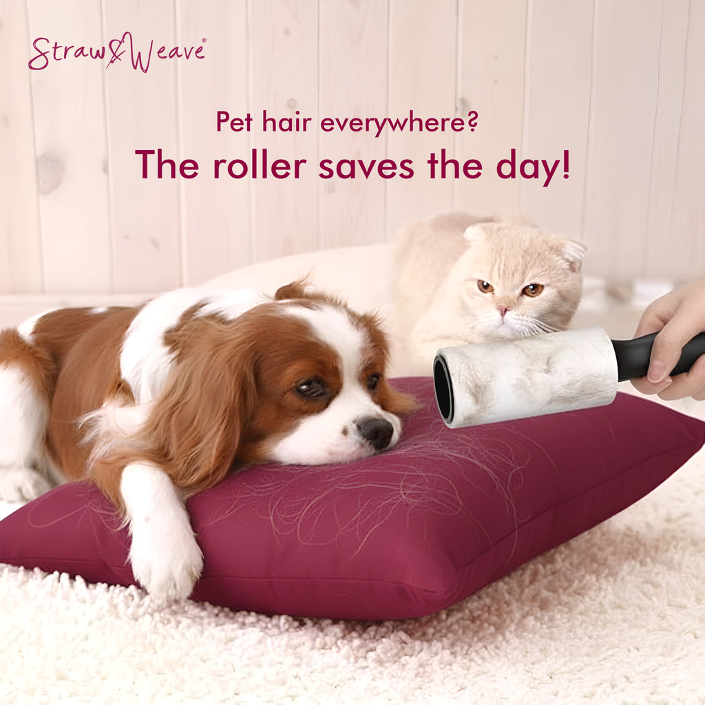 Lint Roller for Clothes | Pet Hair Roller | 1 Handle, 180 Sheets with Dust Cover | Lint Remover for Pet Hair and Woolen Clothes