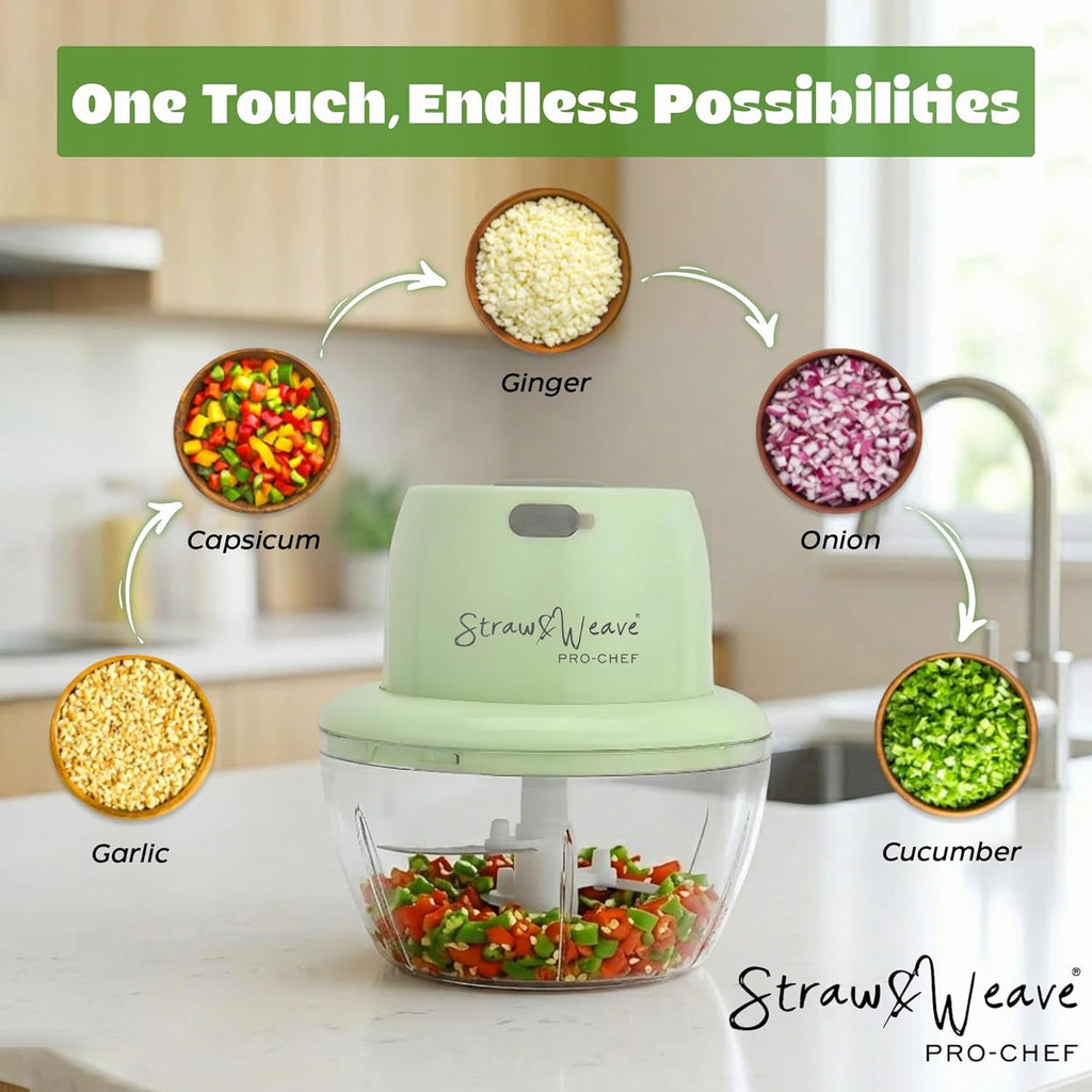 Mini Kitchen Choppers 500 ML & Chopper For Kitchen Use | 1 Year Warranty | Food Grade Jar | Vegetable Chopper For Kitchen for Mincing Garlic, Ginger, Onion, Vegetable | Unstoppable Motor | 40W