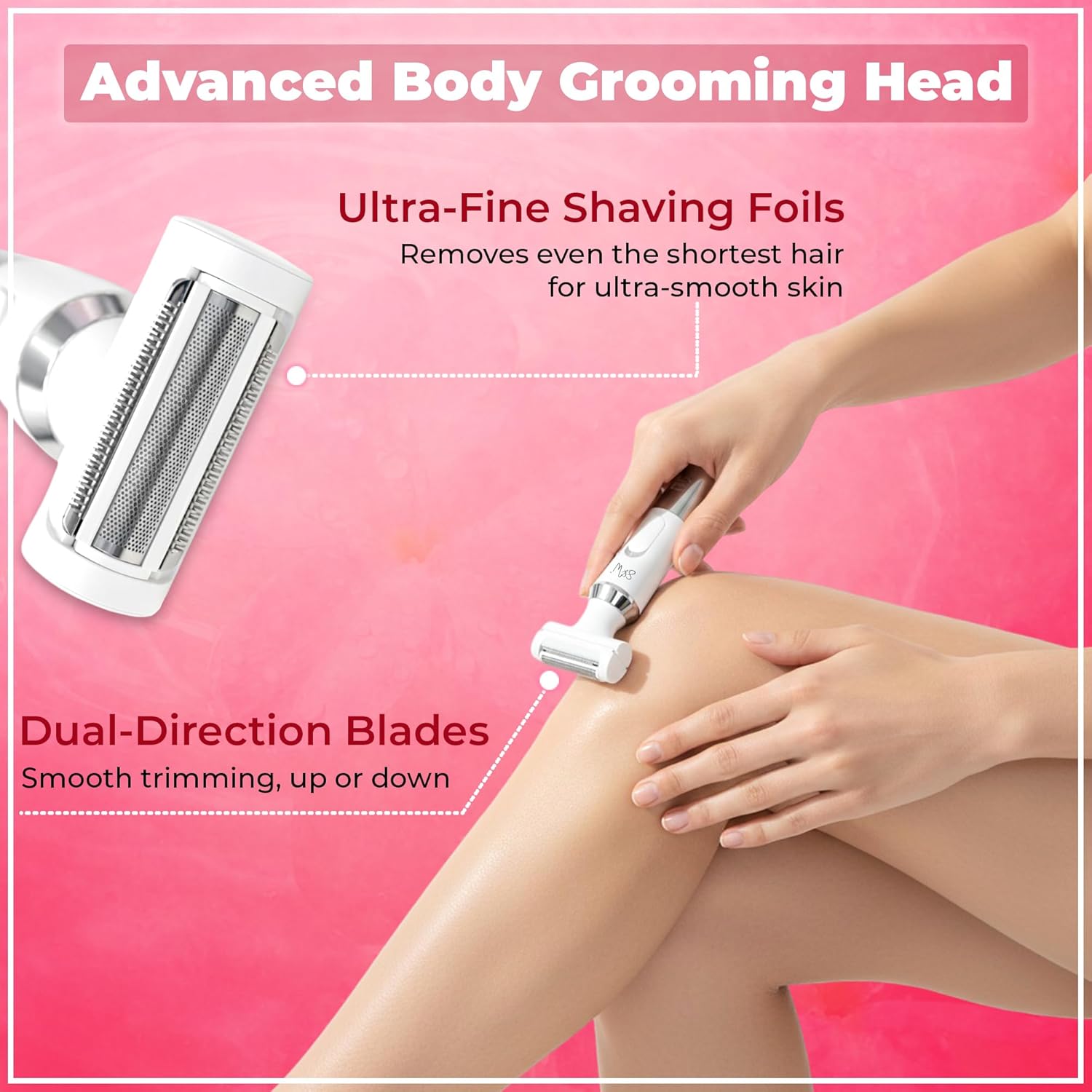 4-in-1 Trimmer for Woman | Facial Hair Removal Machine | LED Display & Free Carry Bag | Bikini Trimmer for Woman | 90 mins runtime | C type charging | Portable, quick, gentle & painless