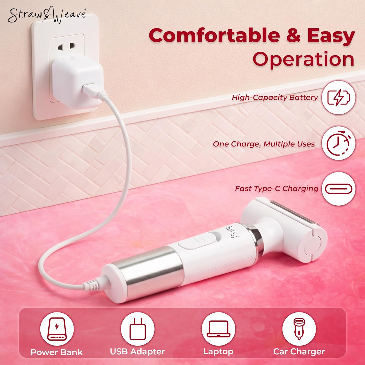 4-in-1 Trimmer for Woman | Facial Hair Removal Machine | LED Display & Free Carry Bag | Bikini Trimmer for Woman | 90 mins runtime | C type charging | Portable, quick, gentle & painless