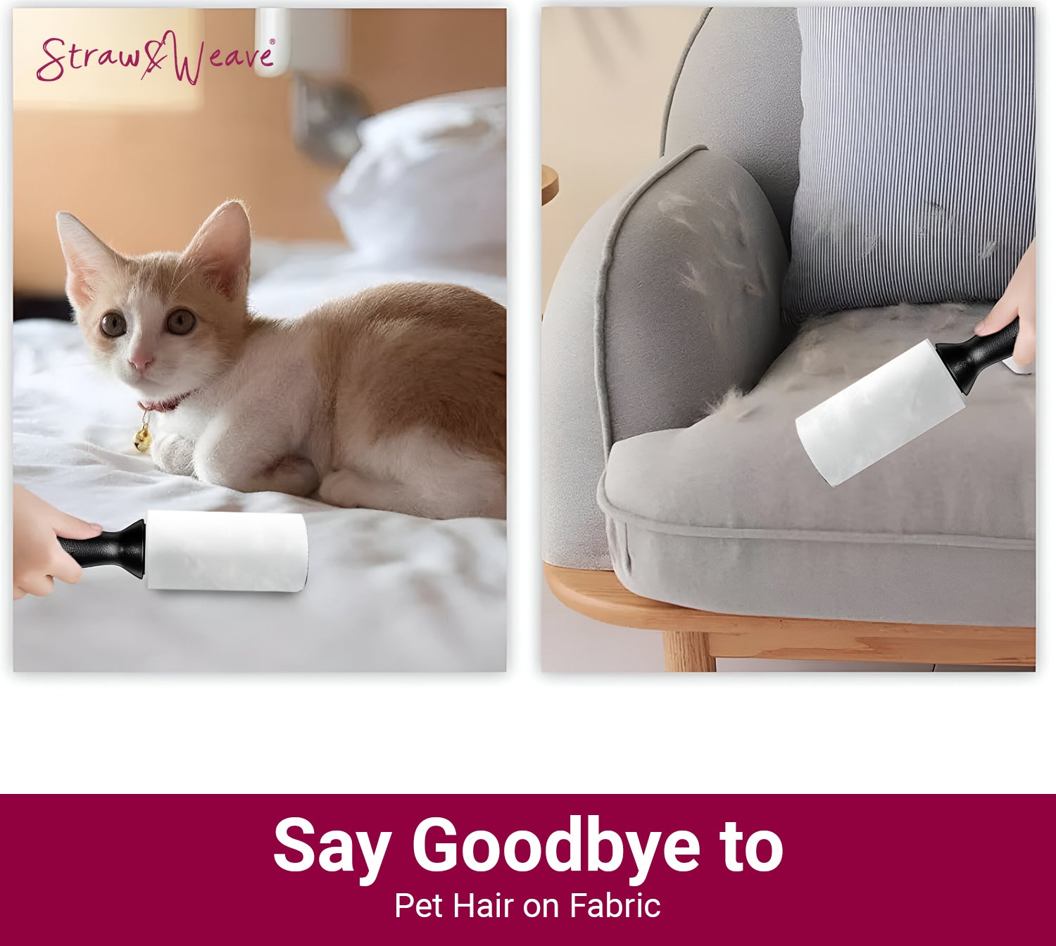 Lint Roller for Clothes | Pet Hair Roller | 1 Handle, 180 Sheets with Dust Cover | Lint Remover for Pet Hair and Woolen Clothes