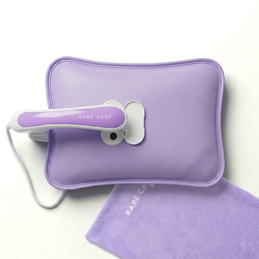 RARECARE Premium Electric Hot Water Bag For Pain Relief With Velvet Sleeve Heating Pad | 1 Year Warranty | Electric Heating Pad with 6 Layer Cover | Fast Gel Hot Bag (Royal Lavender)