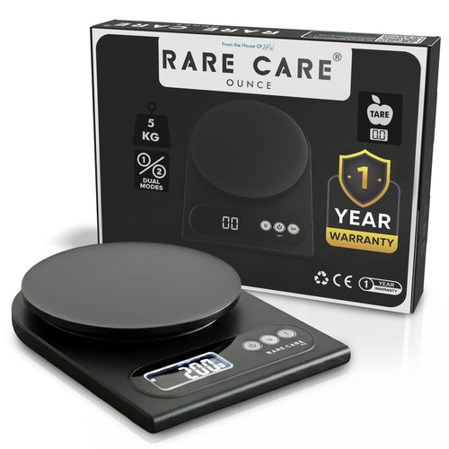 RARECARE Kitchen Weight Machine For Home | Electronic Weighing Machine for Food | Tare Function 1 Year Warranty | Dual Weight Setting | Weighing Scale For Kitchen | Model - Ounce