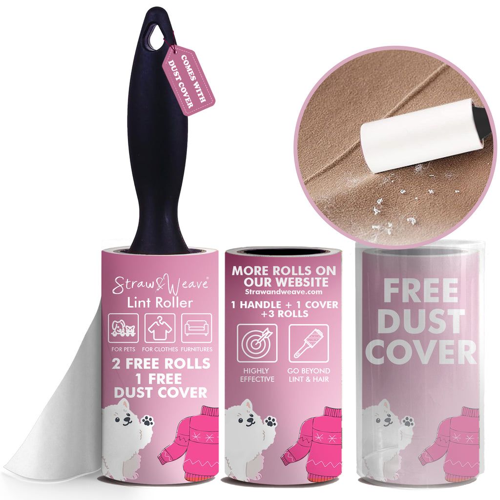 Lint Roller for Clothes | Pet Hair Roller | 1 Handle, 180 Sheets with Dust Cover | Lint Remover for Pet Hair and Woolen Clothes