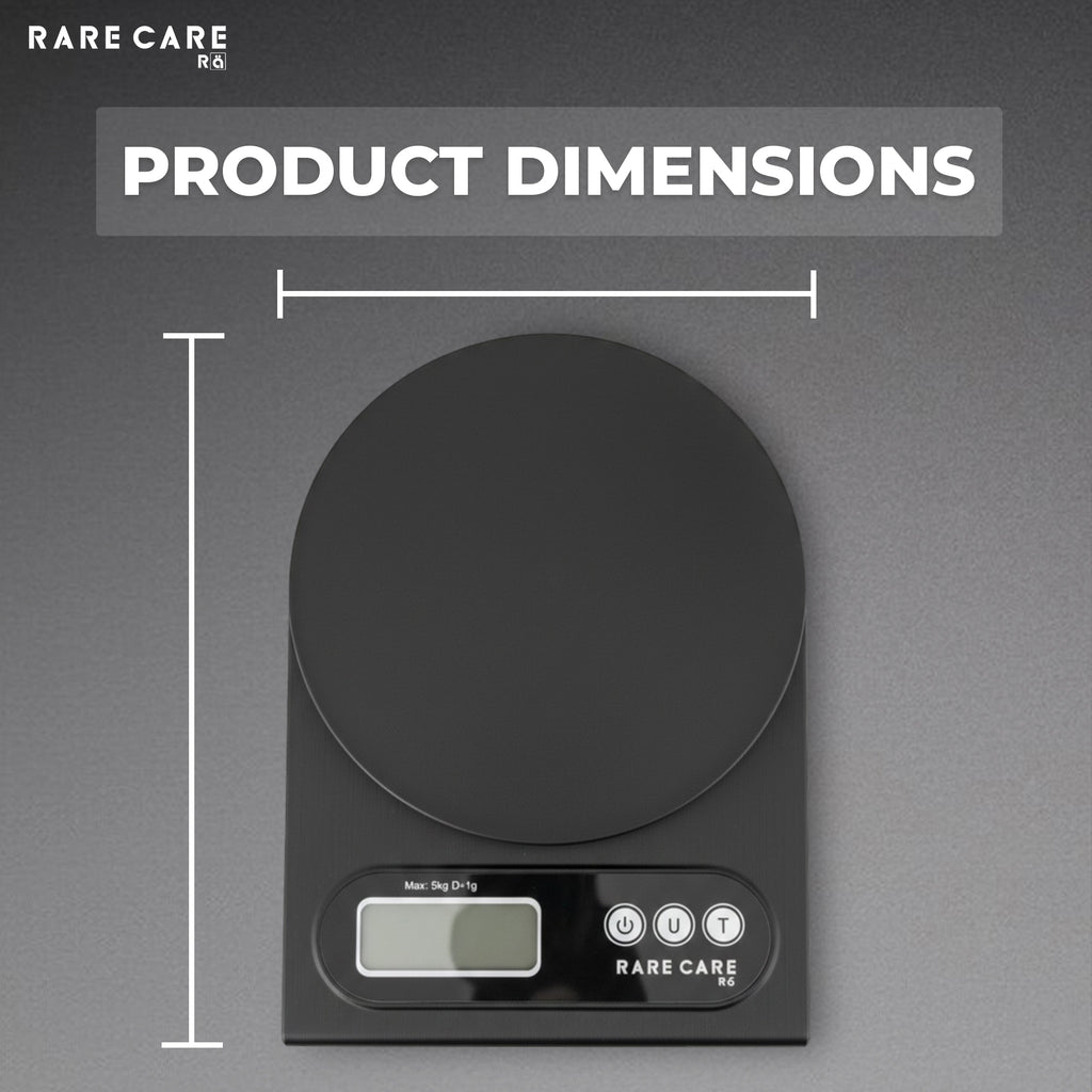 RARECARE Kitchen Weight Machine For Home | Electronic Weighing Machine for Food | Tare Function 1 Year Warranty | Dual Weight Setting | Weighing Scale For Kitchen | Model - Ounce