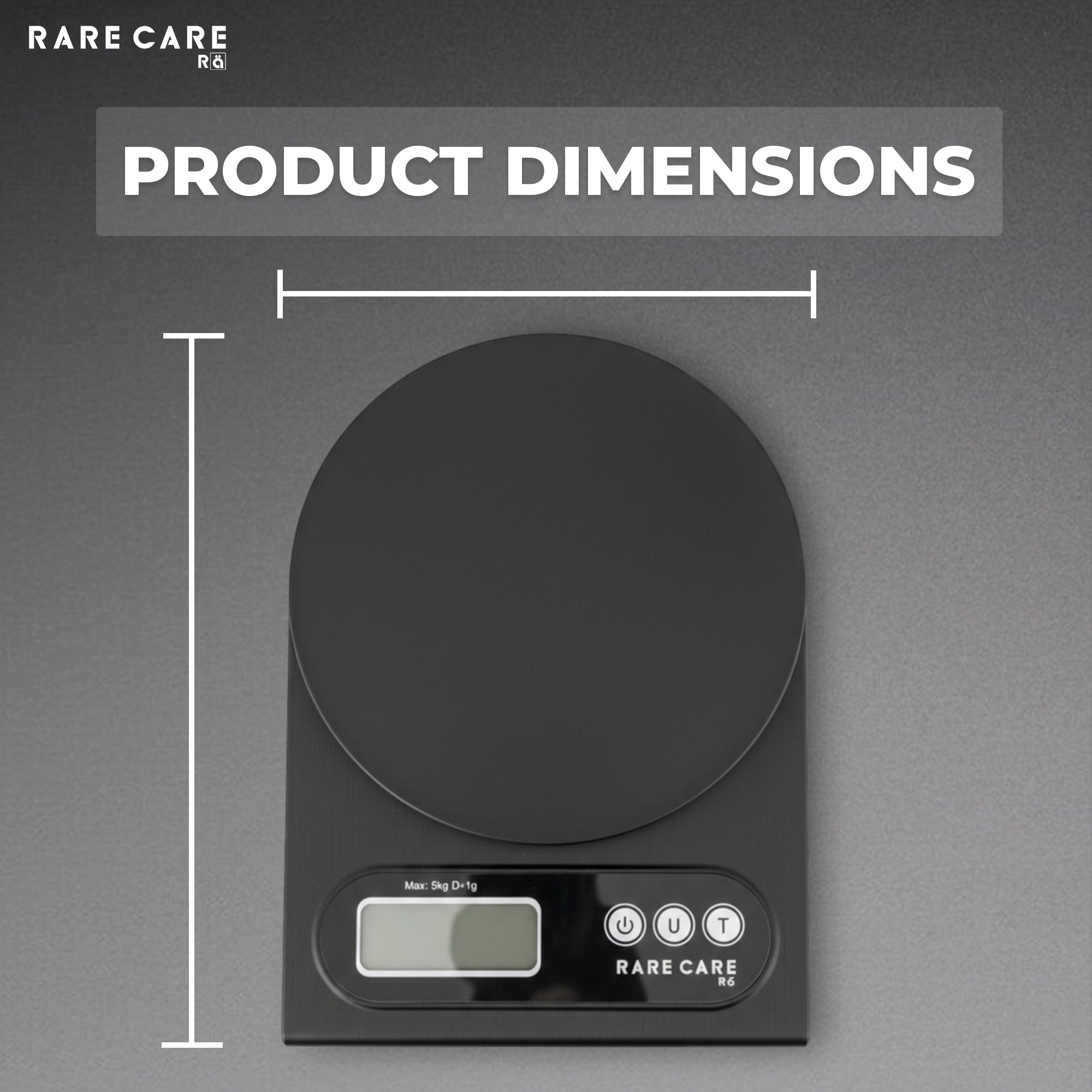 RARECARE Kitchen Weight Machine For Home | Electronic Weighing Machine for Food | Tare Function 1 Year Warranty | Dual Weight Setting | Weighing Scale For Kitchen | Model - Ounce