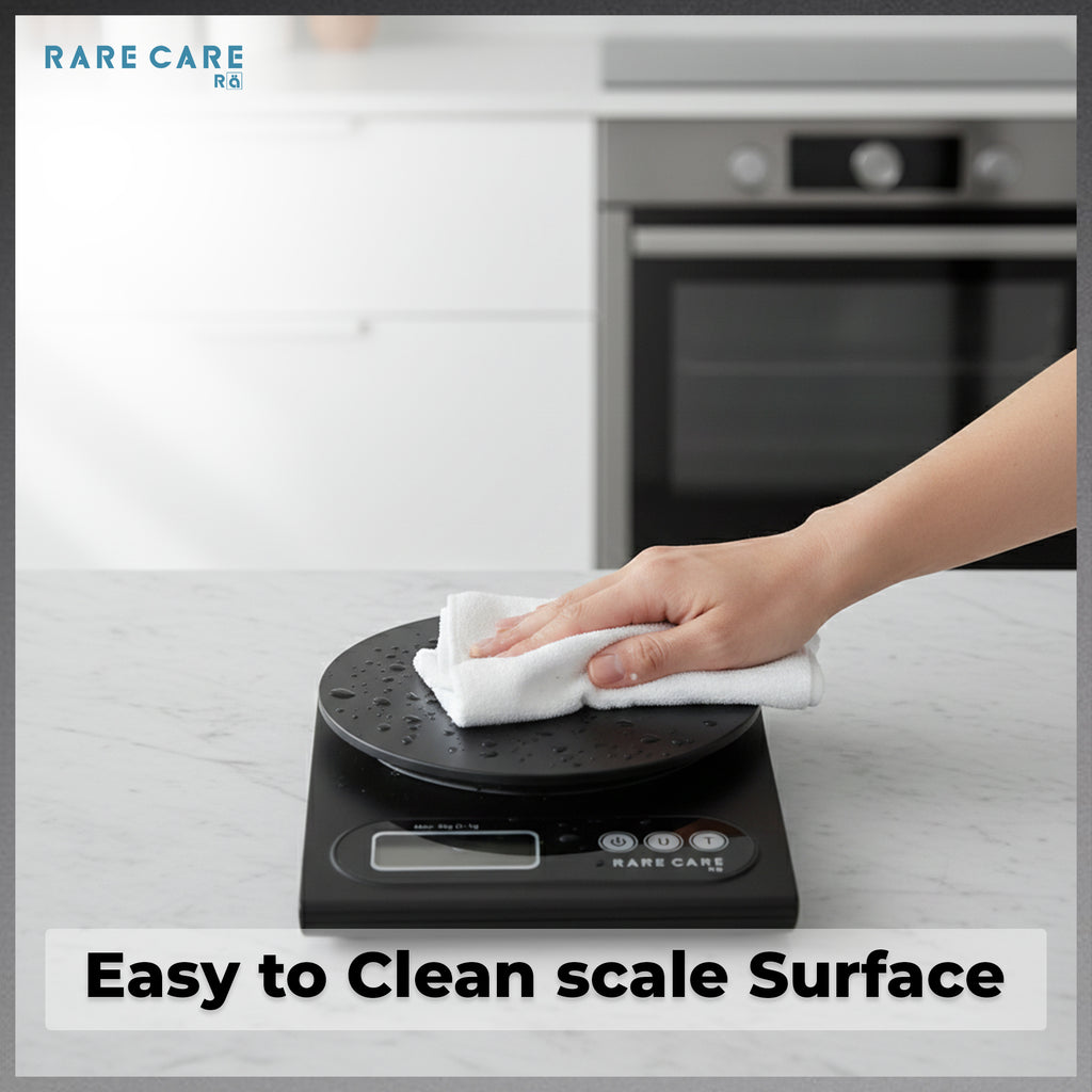 RARECARE Kitchen Weight Machine For Home | Electronic Weighing Machine for Food | Tare Function 1 Year Warranty | Dual Weight Setting | Weighing Scale For Kitchen | Model - Ounce